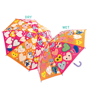 Colour Changing Umbrella - Hearts