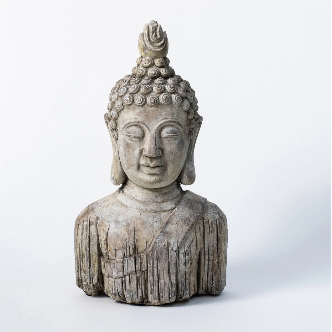 Mystic Garden Stone Buddha Head (Two Sizes)