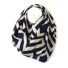 Load image into Gallery viewer, Cream/Navy Scarf
