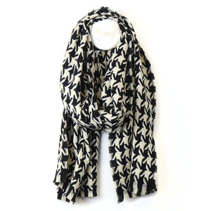 Monochrome Houndstooth Scarf