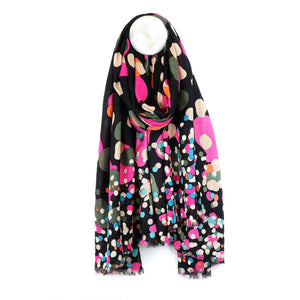 Multicoloured Gradient Spot Print Scarf