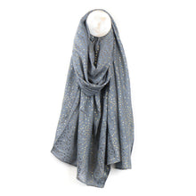 Load image into Gallery viewer, Dove Blue/Grey Scarf with Gold Speckle

