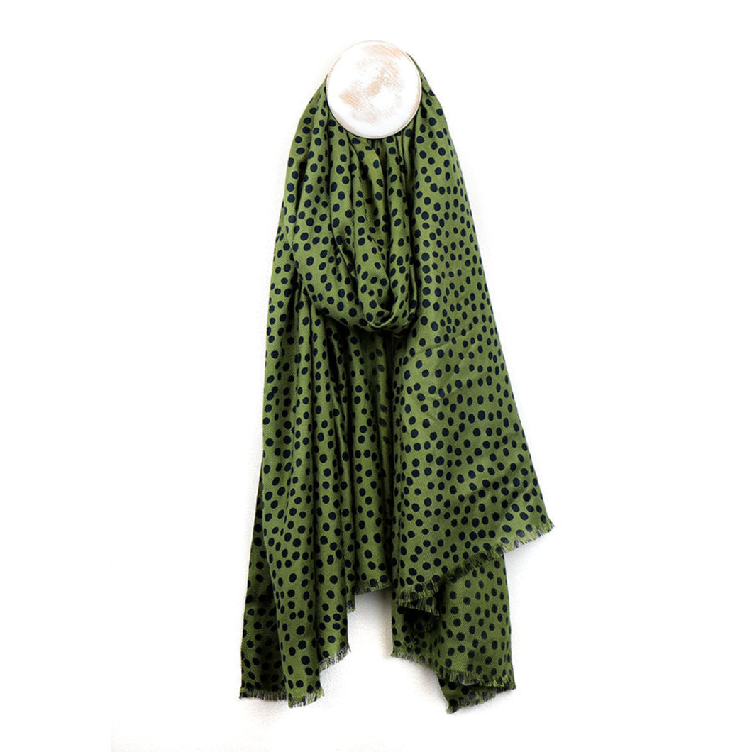 Light Olive Polka Dot Scarf