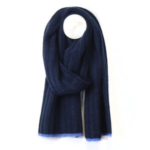 Dusky Blue Men's Wool Blend Scarf