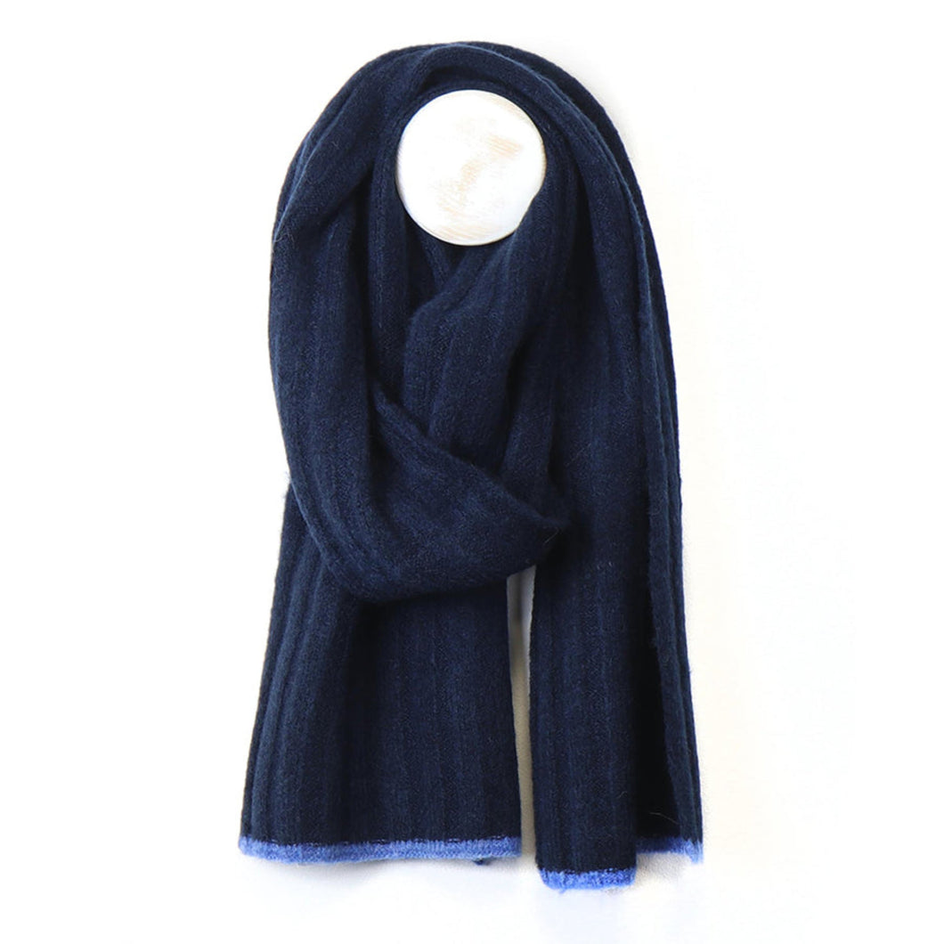 Dusky Blue Men's Wool Blend Scarf