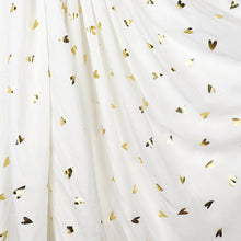 Load image into Gallery viewer, White/Metallic Heart Print Scarf
