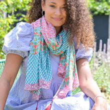 Load image into Gallery viewer, Red/Blue Multi Print Scarf
