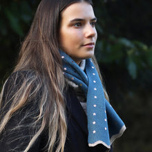 Load image into Gallery viewer, Teal Fine Knit Pull Through Scarf
