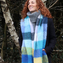 Load image into Gallery viewer, Blues Mix Checked Scarf
