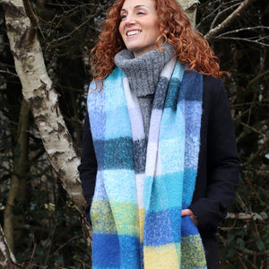 Blues Mix Checked Scarf