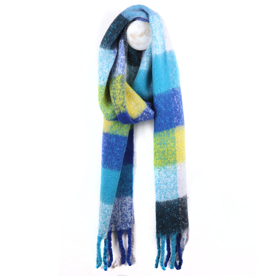 Blues Mix Checked Scarf