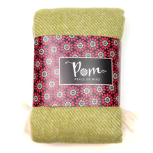 Load image into Gallery viewer, Olive/Pink/Cream Twill Knit Striped Scarf
