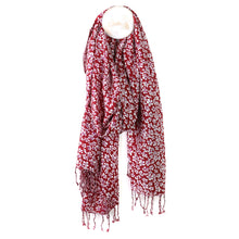 Load image into Gallery viewer, Bright Pink Ditsy Scarf
