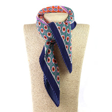 Load image into Gallery viewer, Blue Mix Poppy Recycled Crinkle Neckerchief
