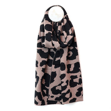 Load image into Gallery viewer, Taupe &amp; Black Animal Print Scarf
