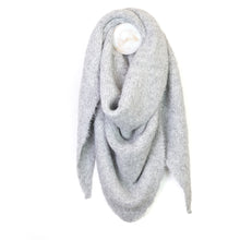 Load image into Gallery viewer, Pale Grey Chunky Knit Triangle
