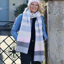 Load image into Gallery viewer, Pastel Stripe Knit Scarf
