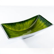 Brushed Green Rectangular Bowl