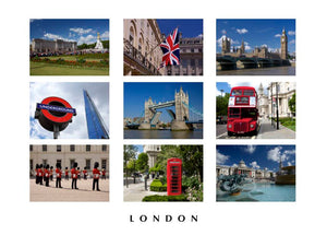 London Montage Greeting Card