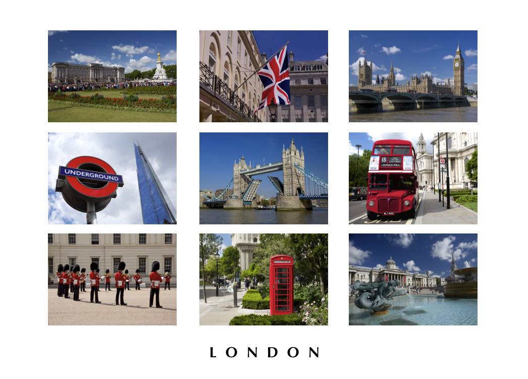 London Montage Greeting Card