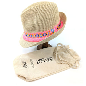 Neon Aztec Foldable Trilby Hat