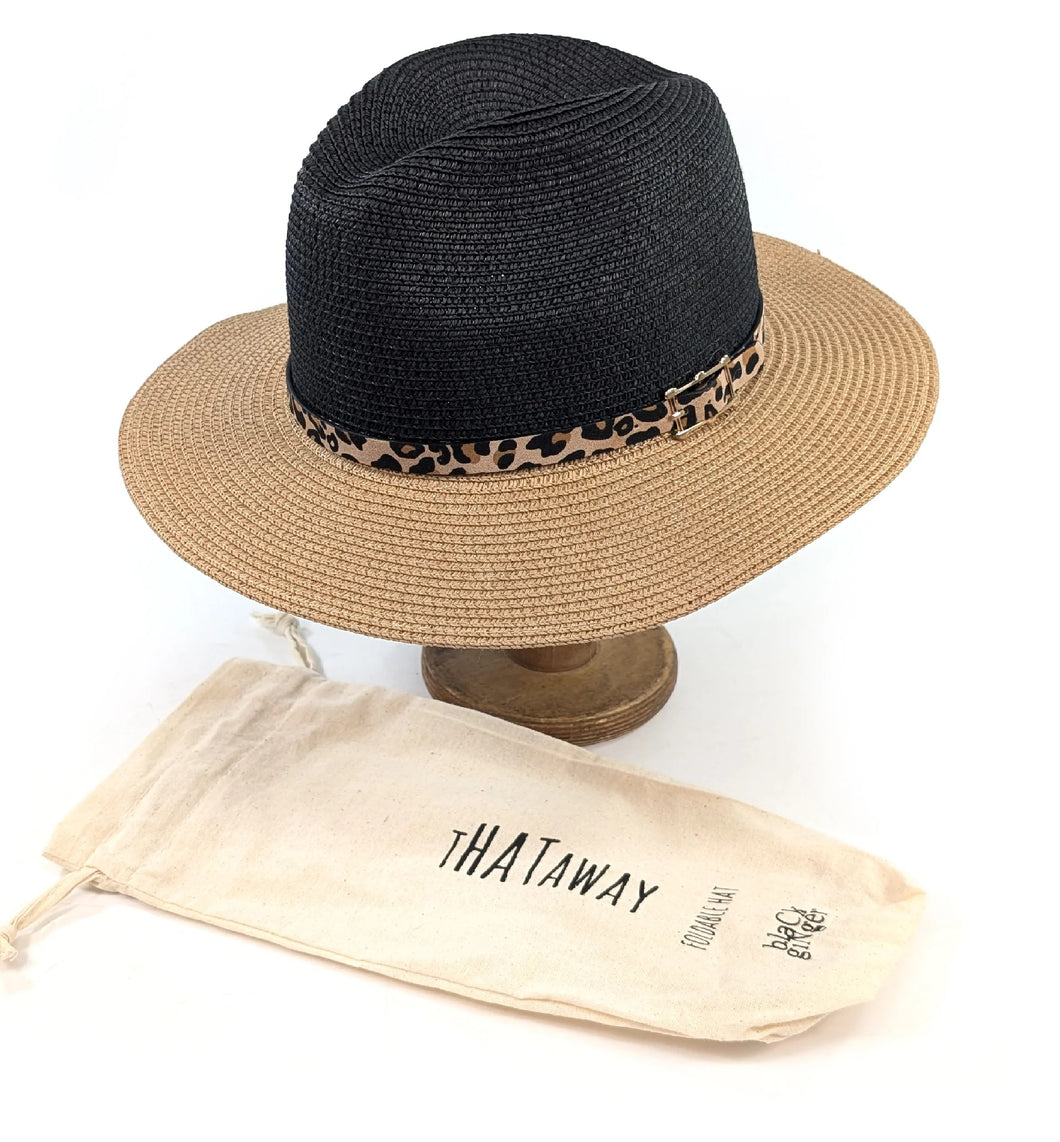 Two Tone Panama Foldable Hat