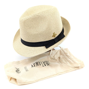 Trilby Style with Bee Detail Foldable Hat