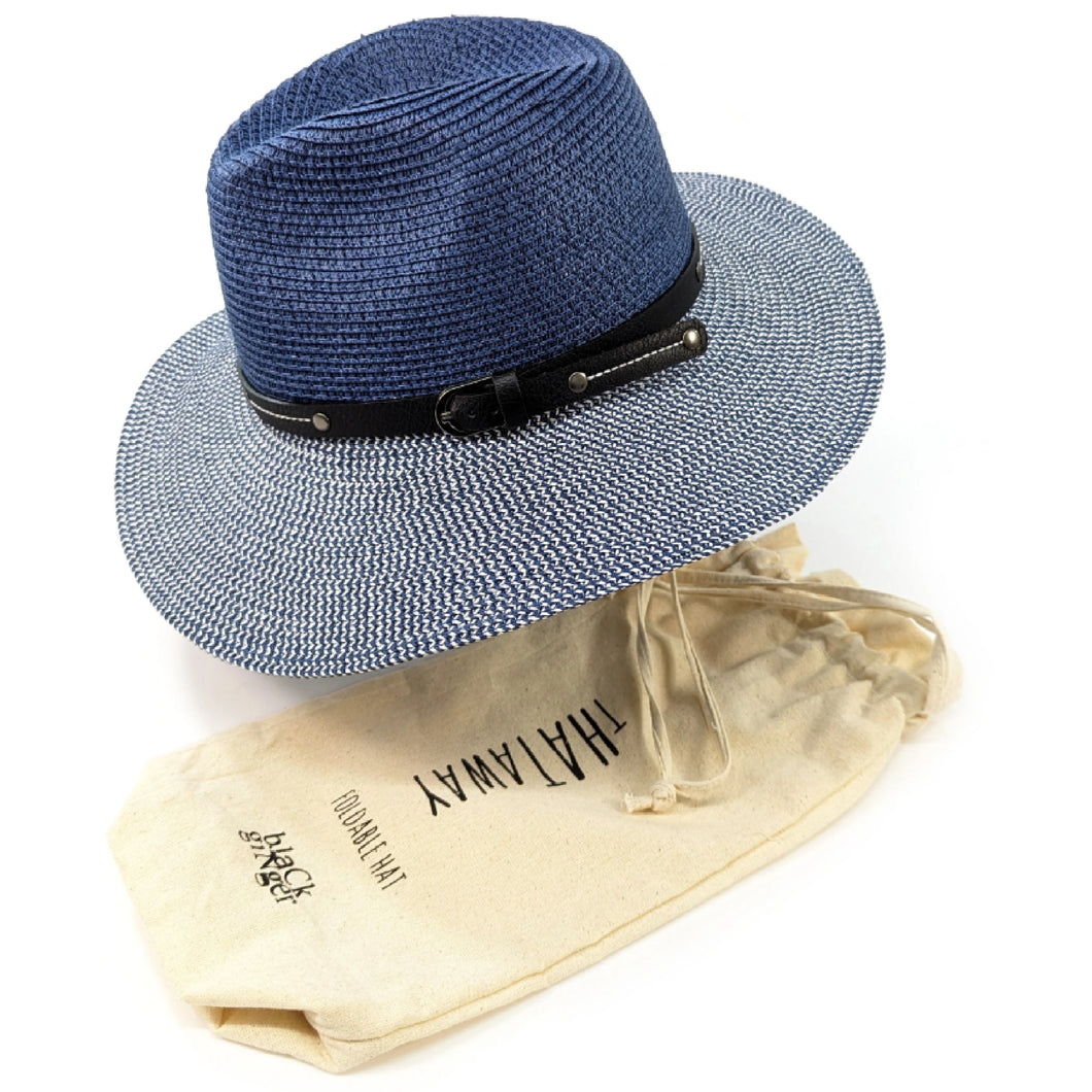 Two Tone Panama Foldable Hat