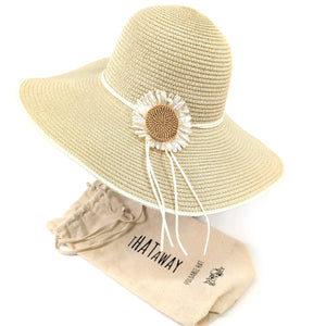 Bold Daisy Wide Brim Foldable Hat