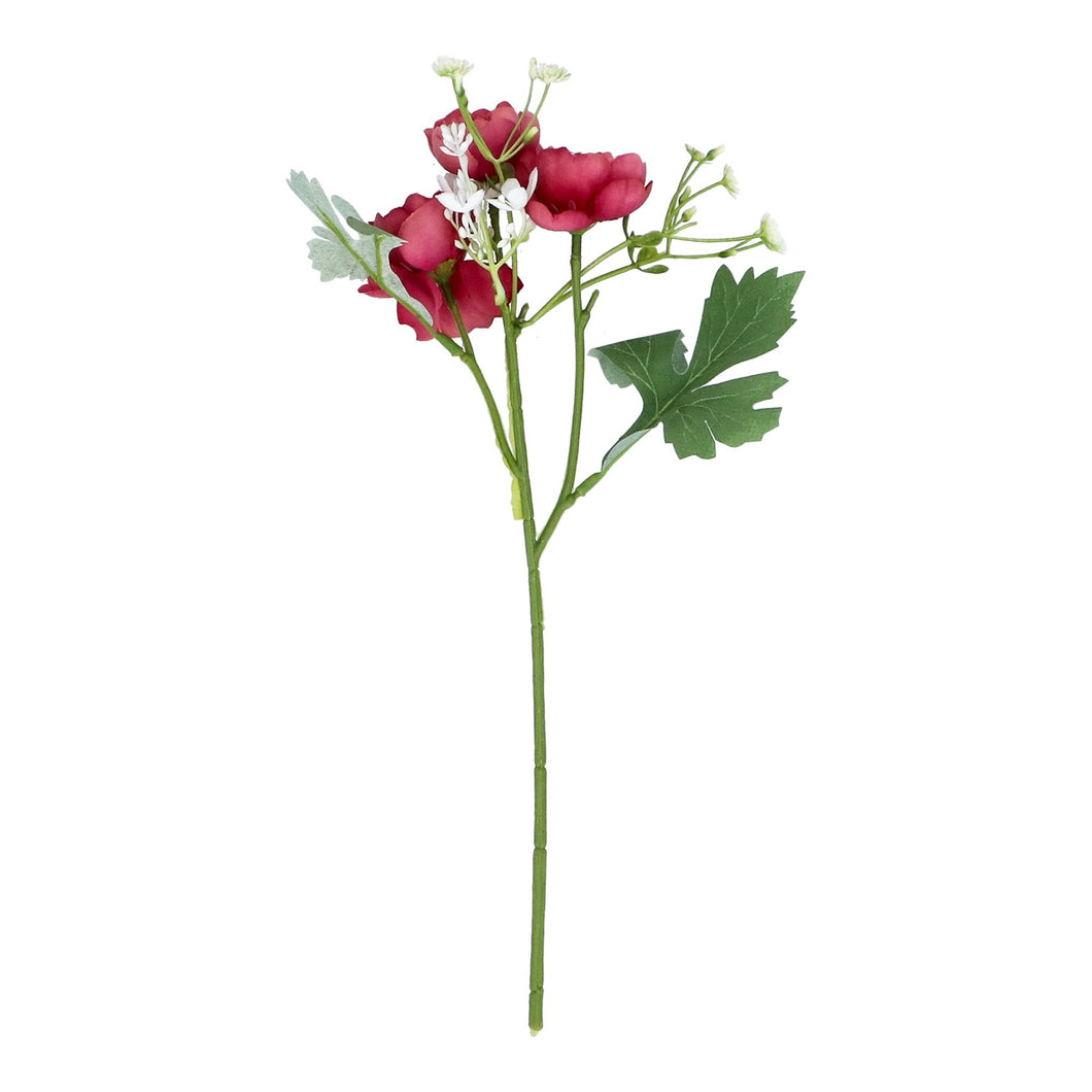 Dark Pink Rose & Gypsophila