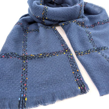 Load image into Gallery viewer, Spotty Boxy Thick Scarf Sky Blue
