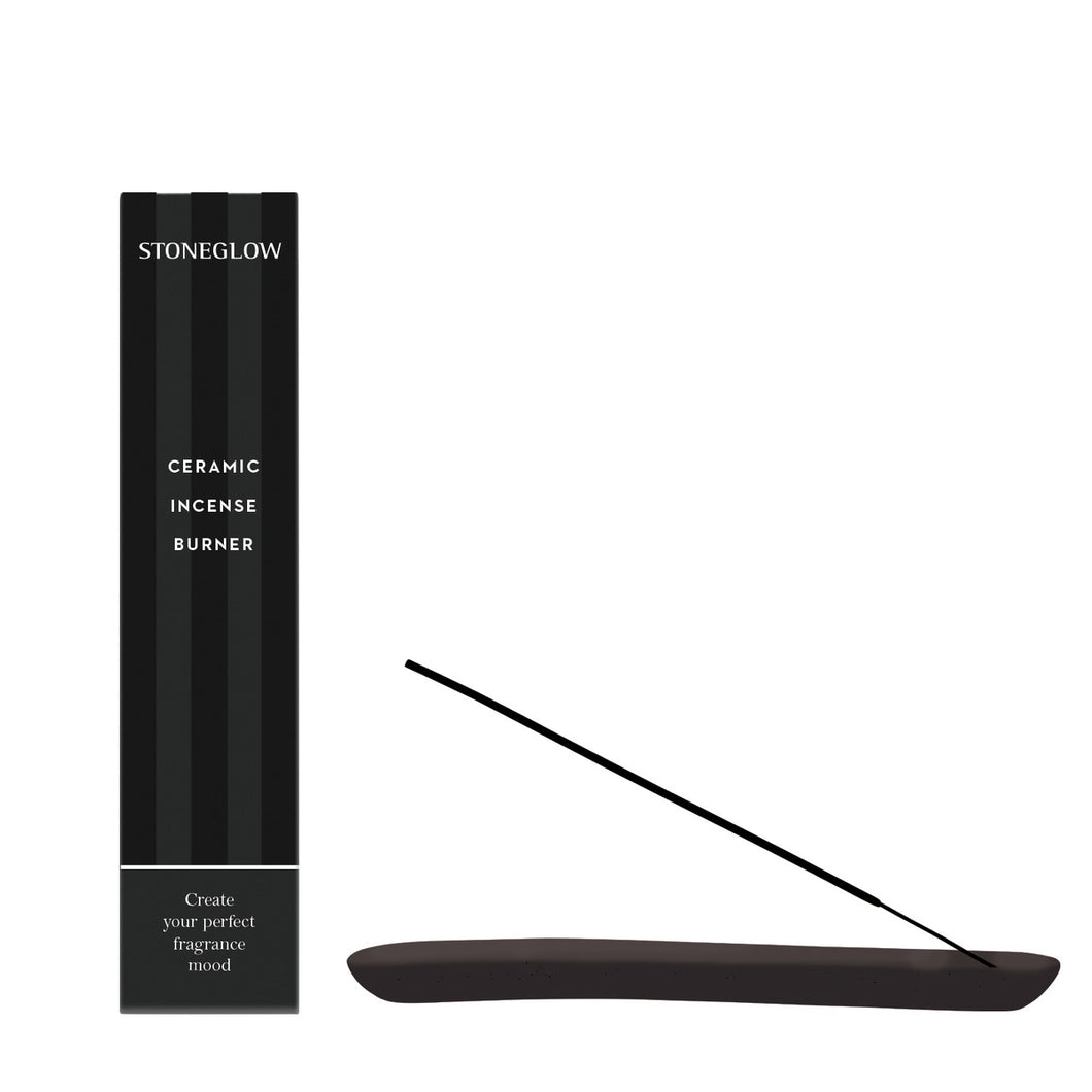 Modern Classics Ceramic Incense Burner Black