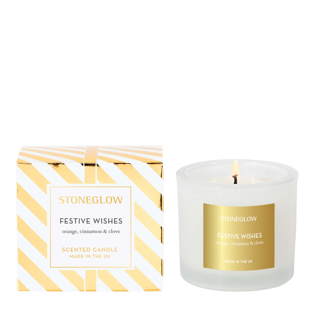 Festive Wishes - Orange, Cinnamon & Clove - Boxed Candle