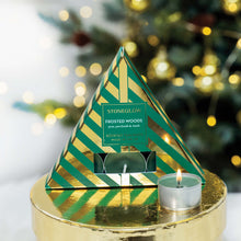 Load image into Gallery viewer, Frosted Woods - Pear, Patchouli &amp; Musk - Scented Tealight

