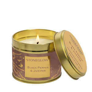 Luna Black Pepper & Juniper Tin Candle