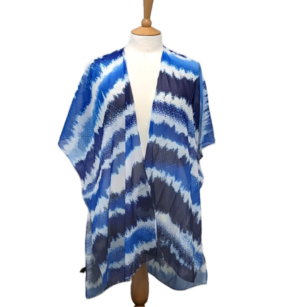 Blue Watery Waves Kaftan