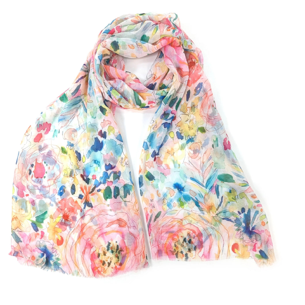 Roses Scarf - Pastels