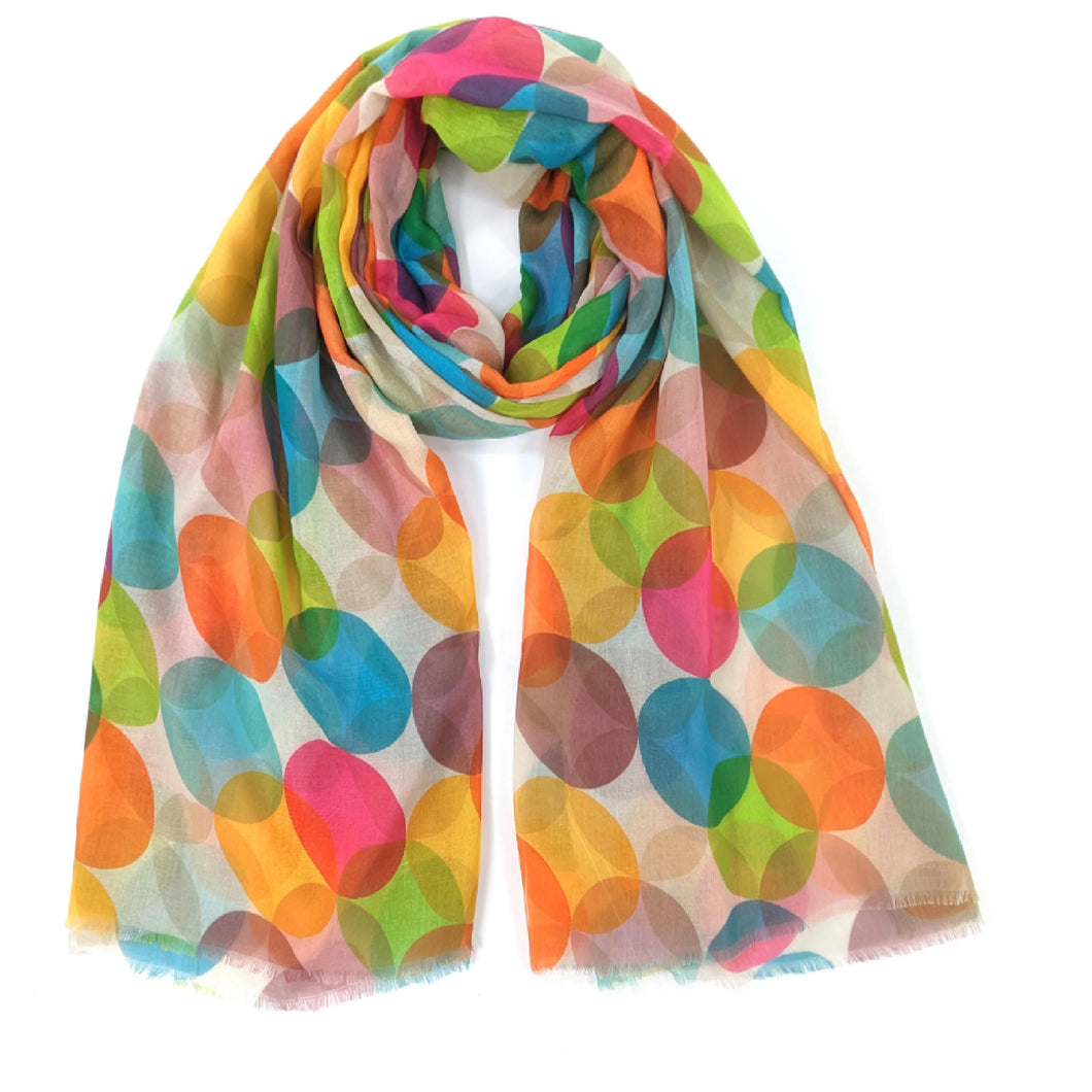 Mingling Circles Scarf - Yellow