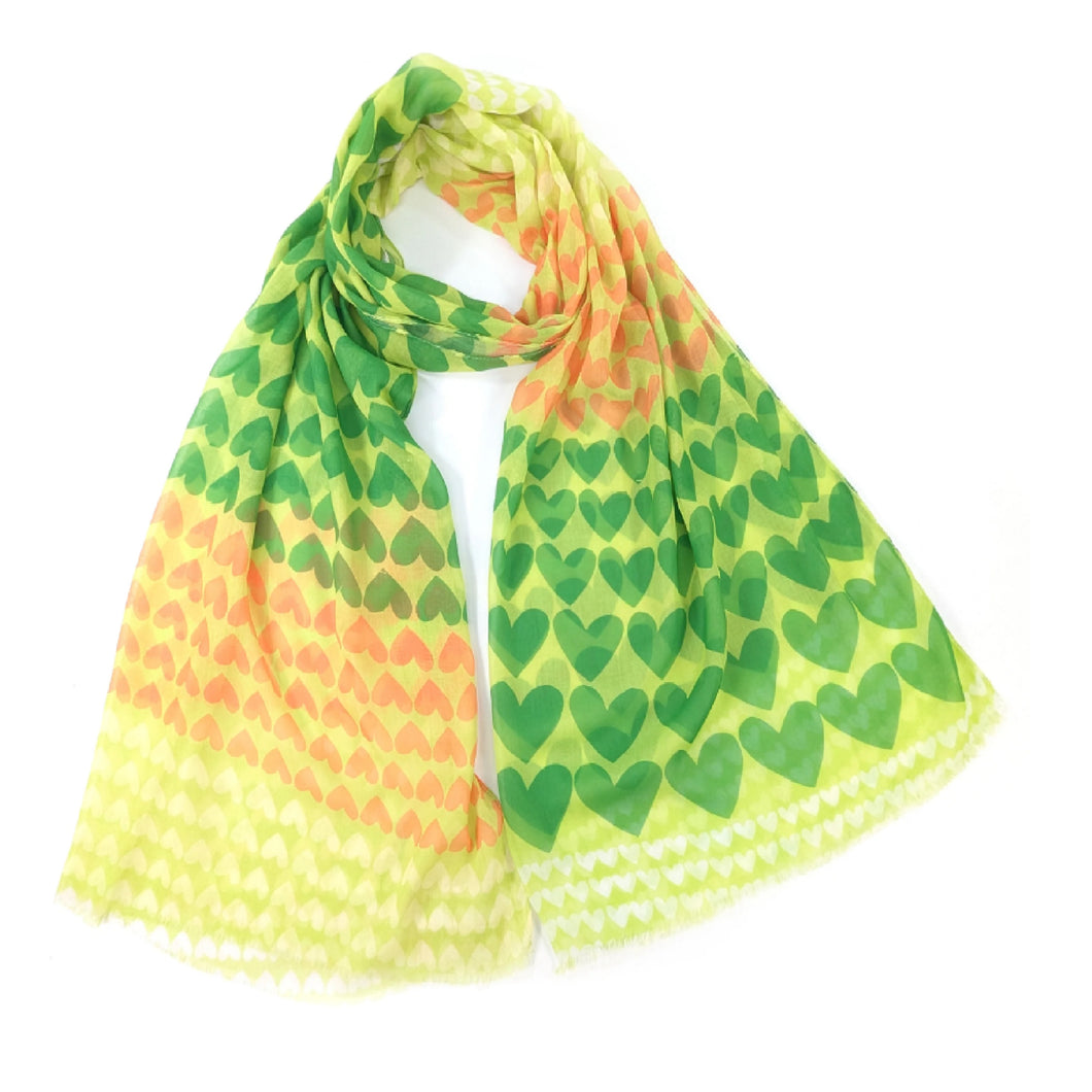 Heart Scarf - Green