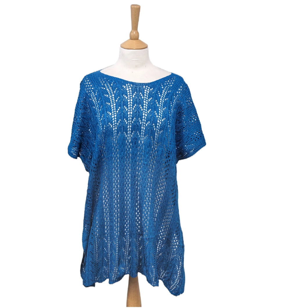 Knit Jumper Cover Up- Blue