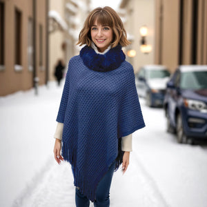 Silver Thread Knitted Poncho