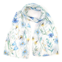 Load image into Gallery viewer, Blue Cornflower Scarf

