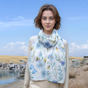 Blue Cornflower Scarf