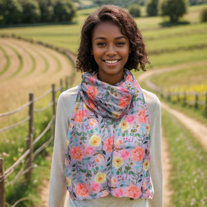 Lilac Floral Scarf