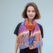 Load image into Gallery viewer, Tropical Block Colour Scarf
