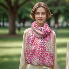 Load image into Gallery viewer, Pink Flower Burst Scarf
