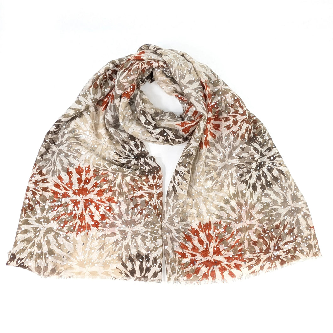 Natural Flower Burst Scarf