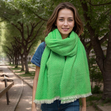 Load image into Gallery viewer, Lime Neon Shawl
