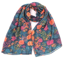 Load image into Gallery viewer, Teal Garden Scarf

