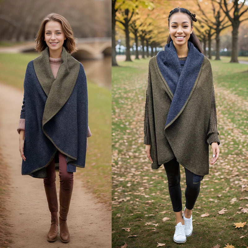 Sleeveless Reversible Jacket - Green/Navy